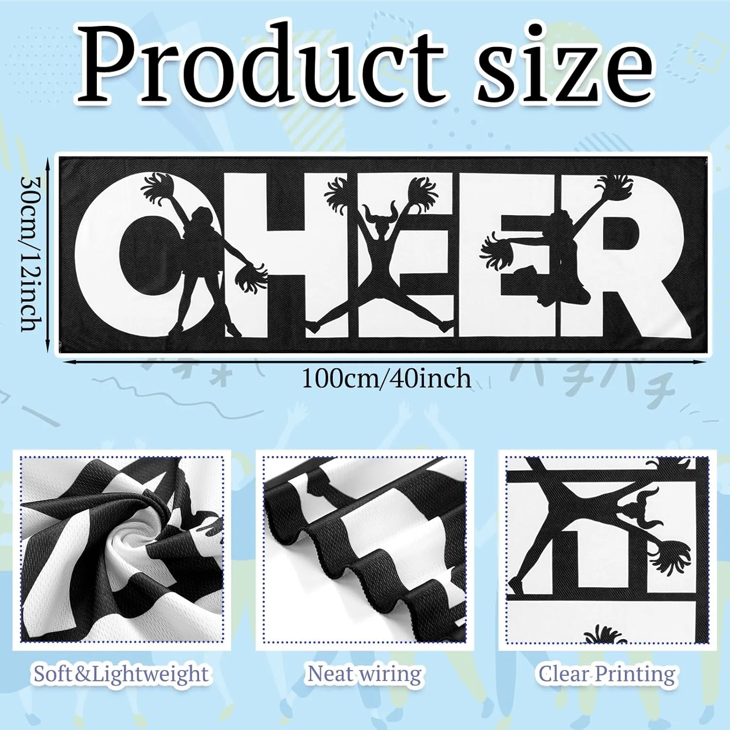 24 Pack Black Cheerleader Cooling Towel Cheer Gifts Bulk for Team Cheer Sports Towels with Bags 40" x 12" Breathable Chilly Microfiber for Sport Team Cheerleader Gift