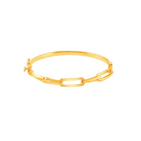 916 Gold Twisted Links Bangle