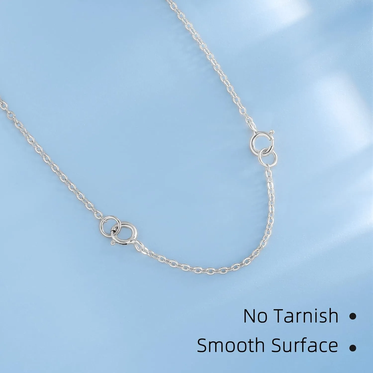 925 Sterling Silver Necklace Extender Sterling Silver Necklace Chain Extenders for Women Chain Bracelet Anklet Jewelry Extension for Necklaces, 3 Piece Set (2, 4, 6 Inches)