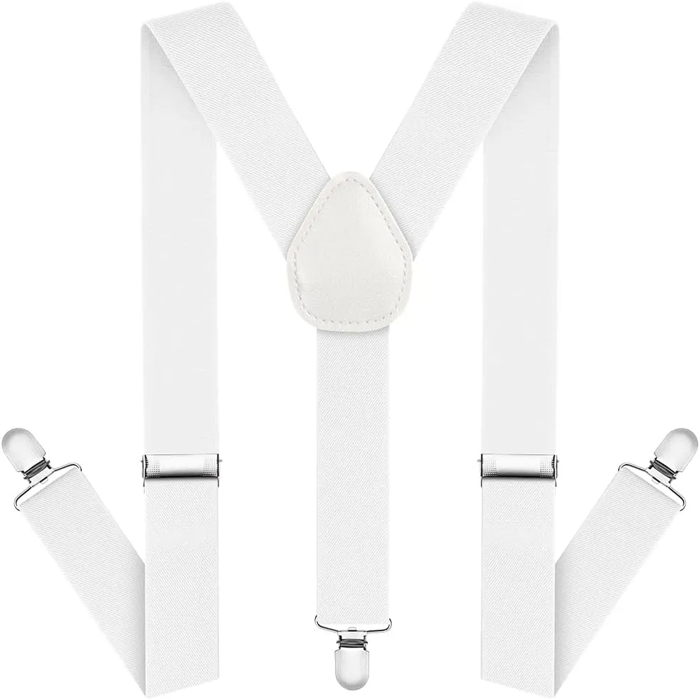 AOMIG Men's Braces with Strong Metal Clips, 3.5cm Wide Heavy Duty Suspenders