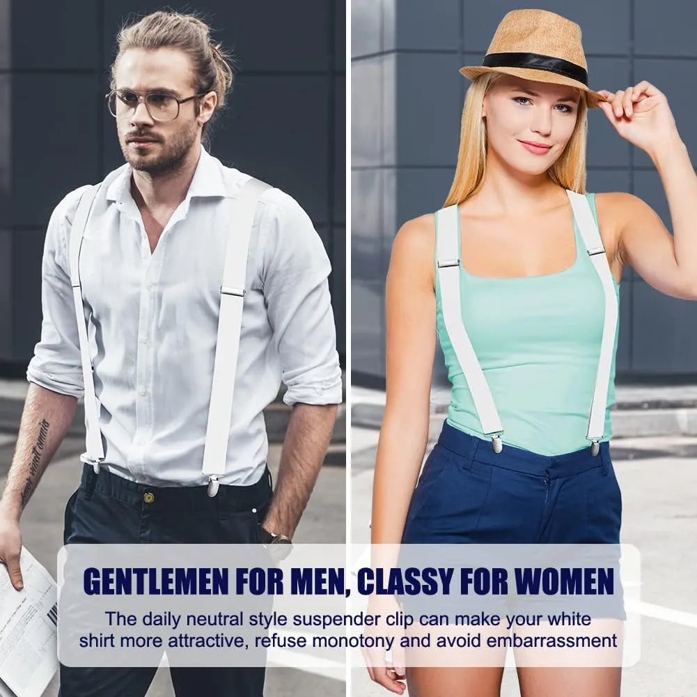 AOMIG Men's Braces with Strong Metal Clips, 3.5cm Wide Heavy Duty Suspenders