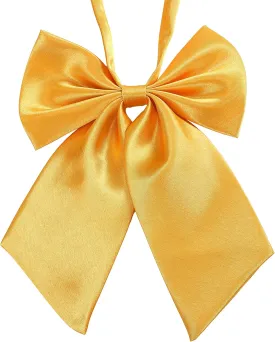 AWAYTR Ladies Adjustable Pre tied Bowtie - Solid Color Bow Ties for Women