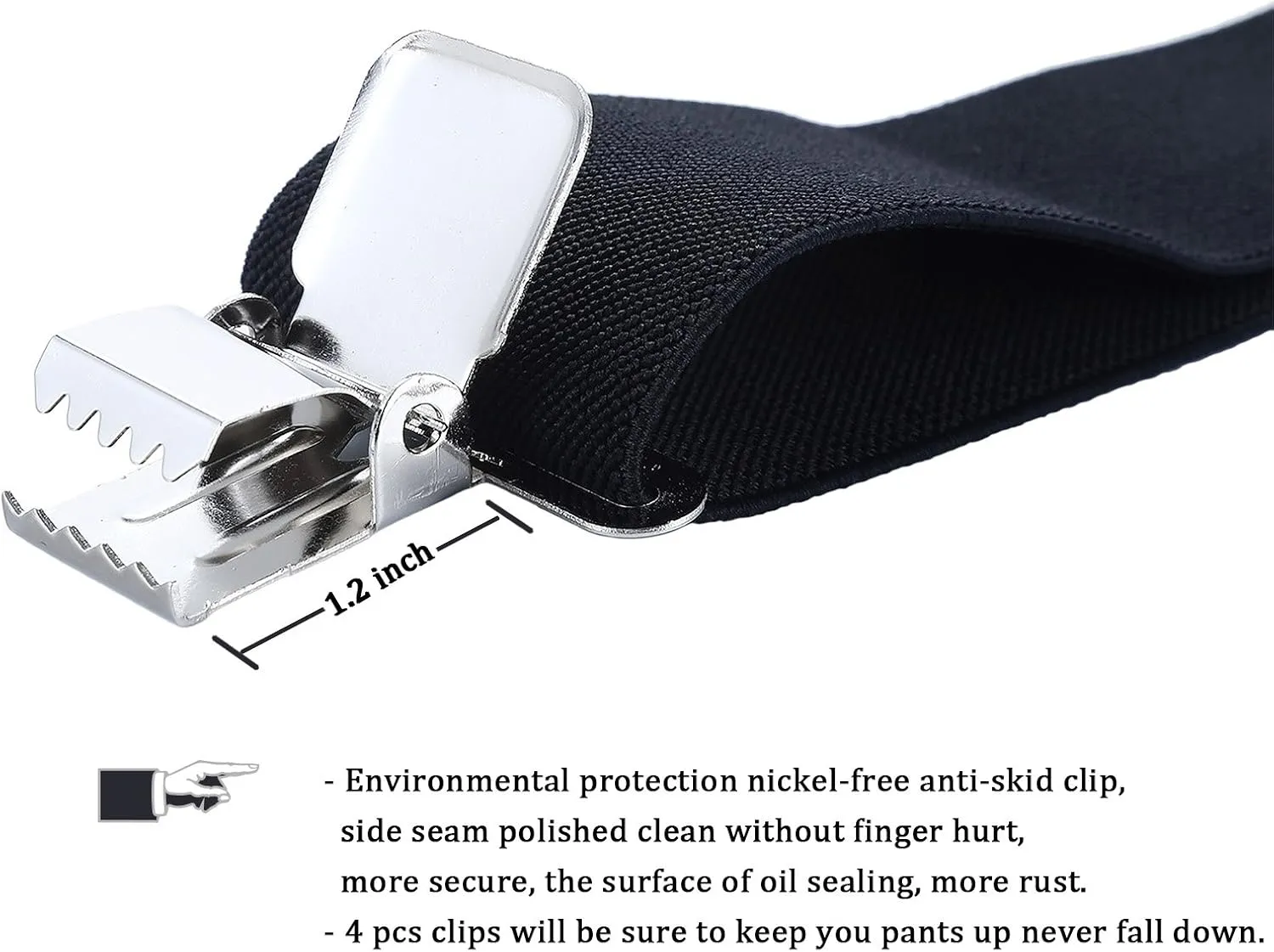 AWAYTR Men Utility Suspenders Adjustable Elastic - Heavy Duty 2 Inch Wide X Shape Strong Clip Suspender