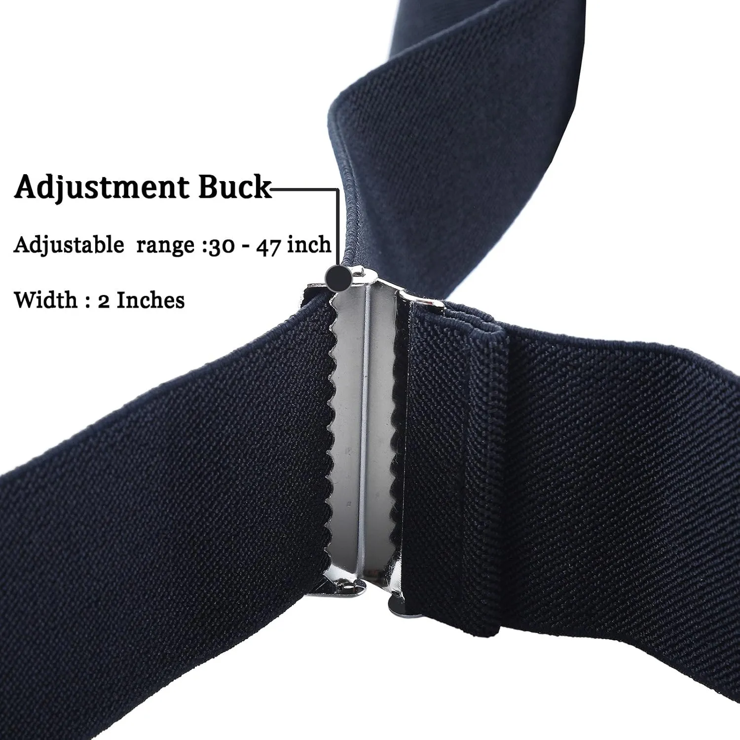AWAYTR Men Utility Suspenders Adjustable Elastic - Heavy Duty 2 Inch Wide X Shape Strong Clip Suspender