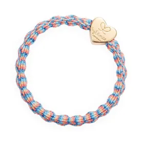 By Eloise Bangle Band Metallic Gold Heart Coral Reef
