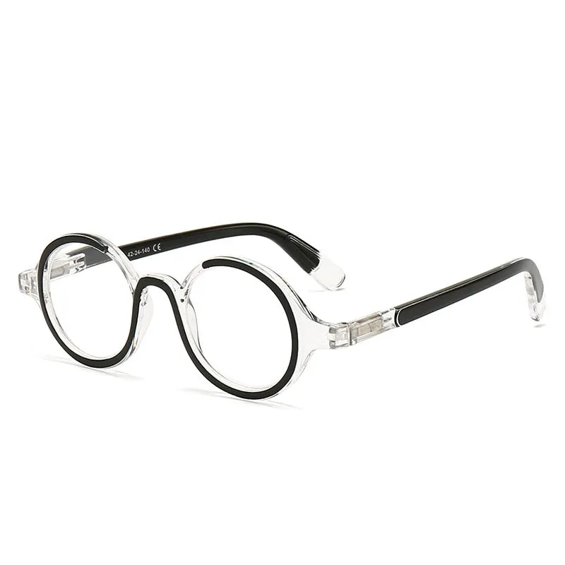 CCspace Women's Full Rim Round Acetate Hyperopic Reading Glasses 55299