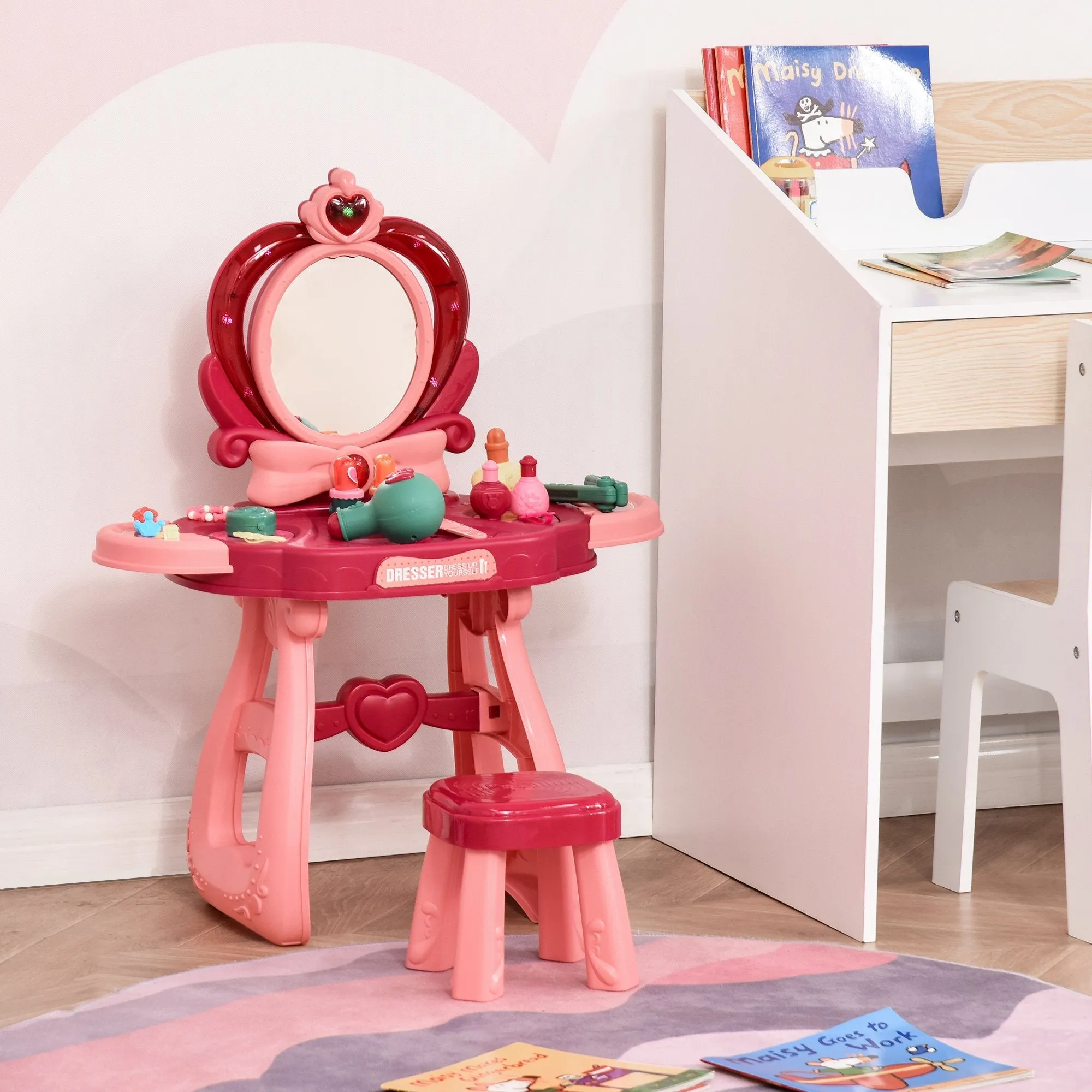 Children's 36 Pcs Beauty Dressing Table & Stool
