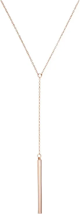 Dcfywl731 Minimal Dainty Gold Plated Dangle Earrings Layered Bar Pendant Neckalce Gold Long Y-Necklace Gold Earrings and Necklaces Set Delicate Lariat Chain Jewelry for Women