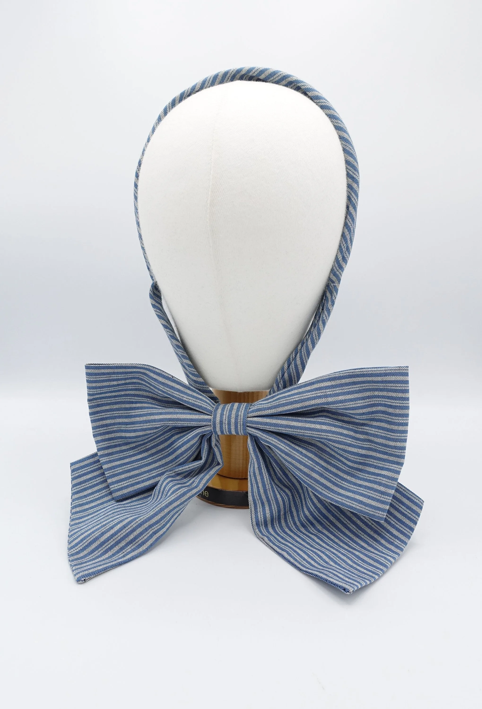 denim hair bow, denim headband, bowheadband for women