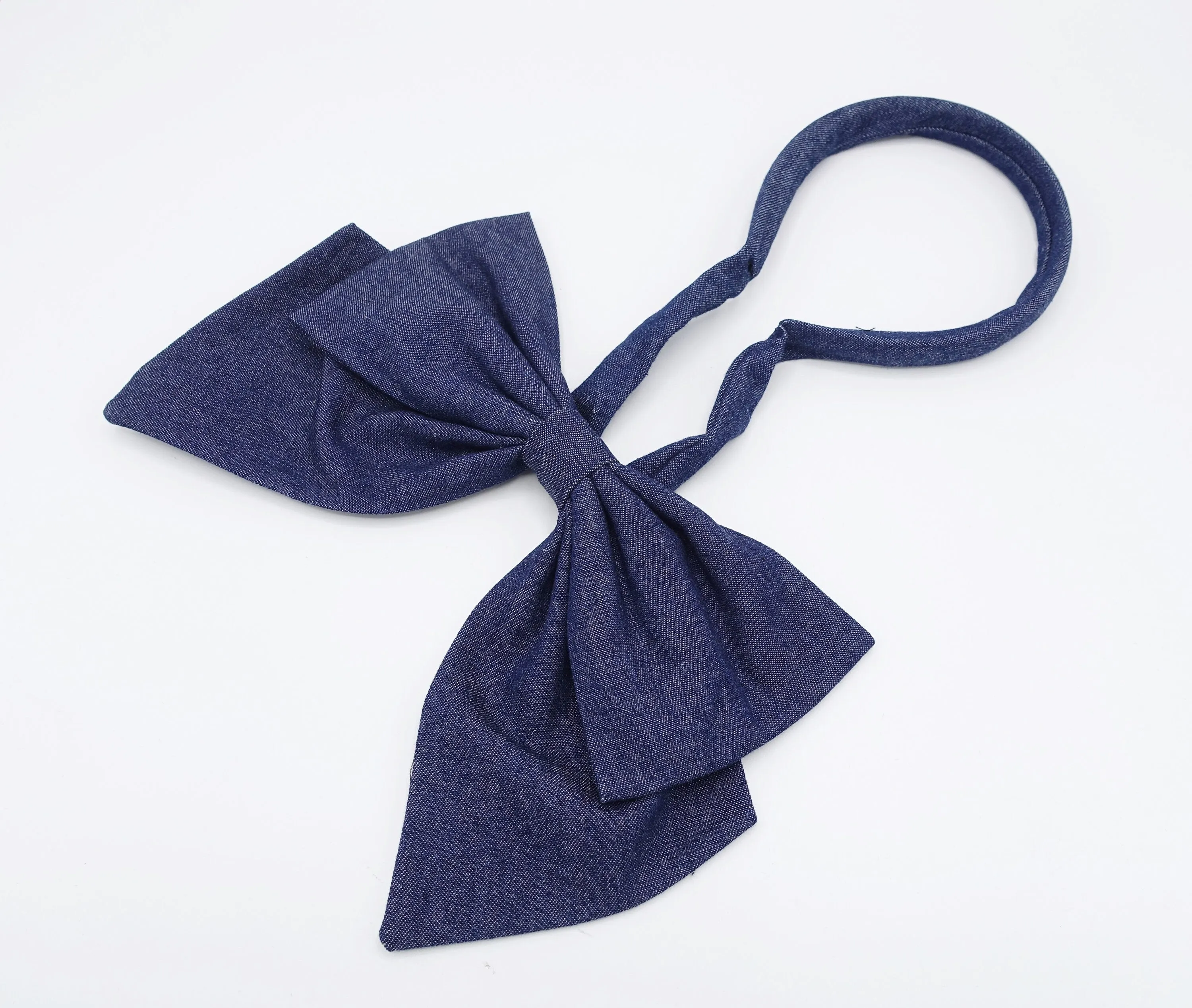 denim hair bow, denim headband, bowheadband for women