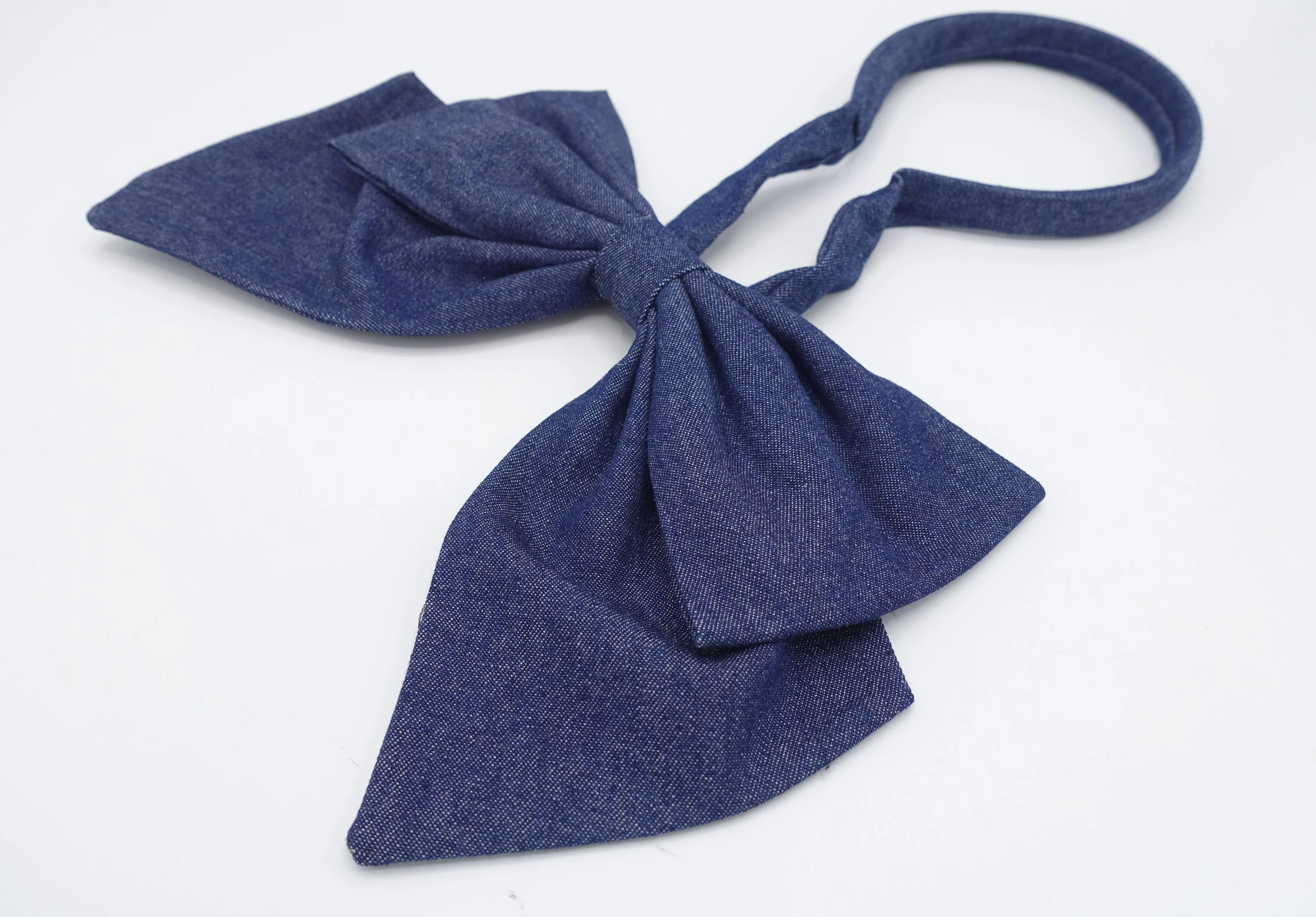 denim hair bow, denim headband, bowheadband for women