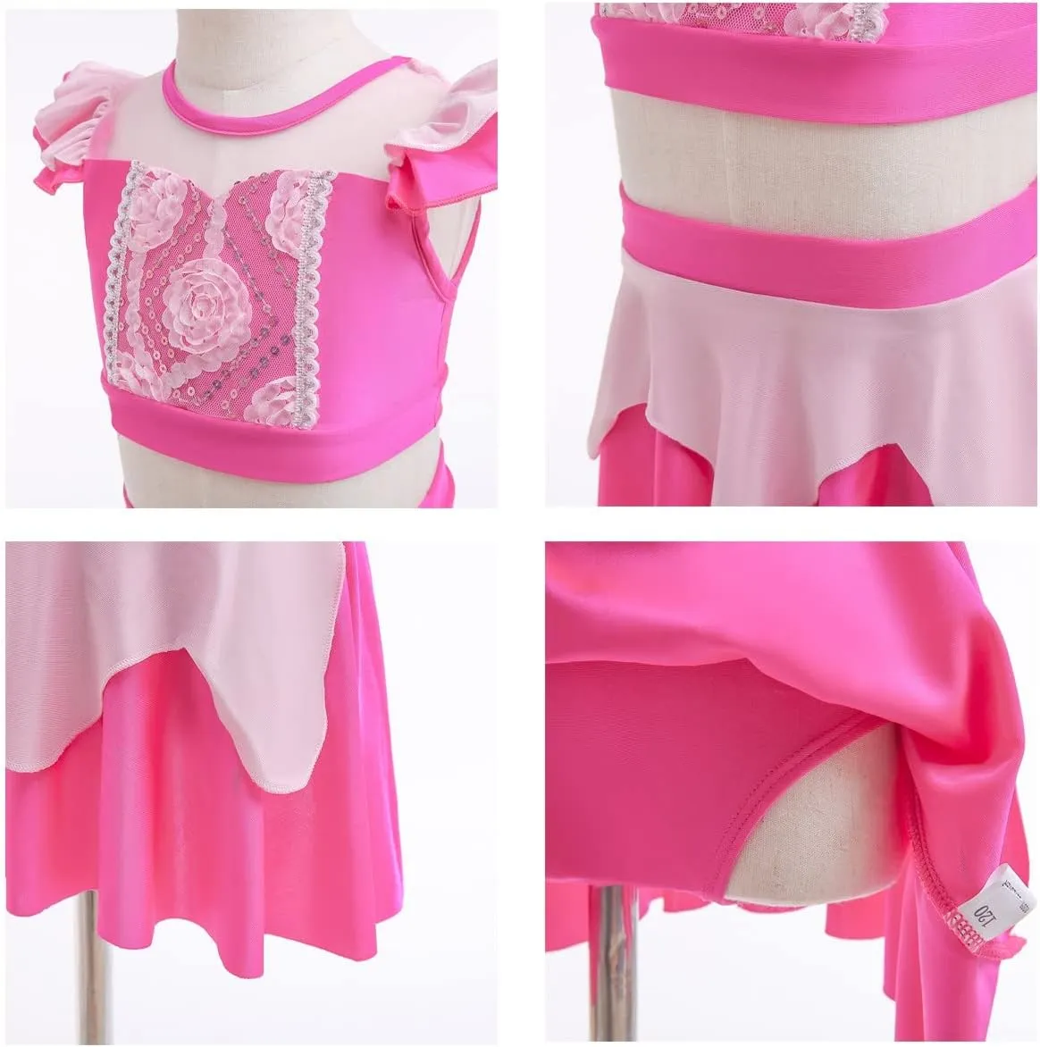 DYMCII Girls Princess Swimwear Two-Piece Tankini Set Bathing Suits Outdoors Beach Surfing Water Park Summer Swimsuits
