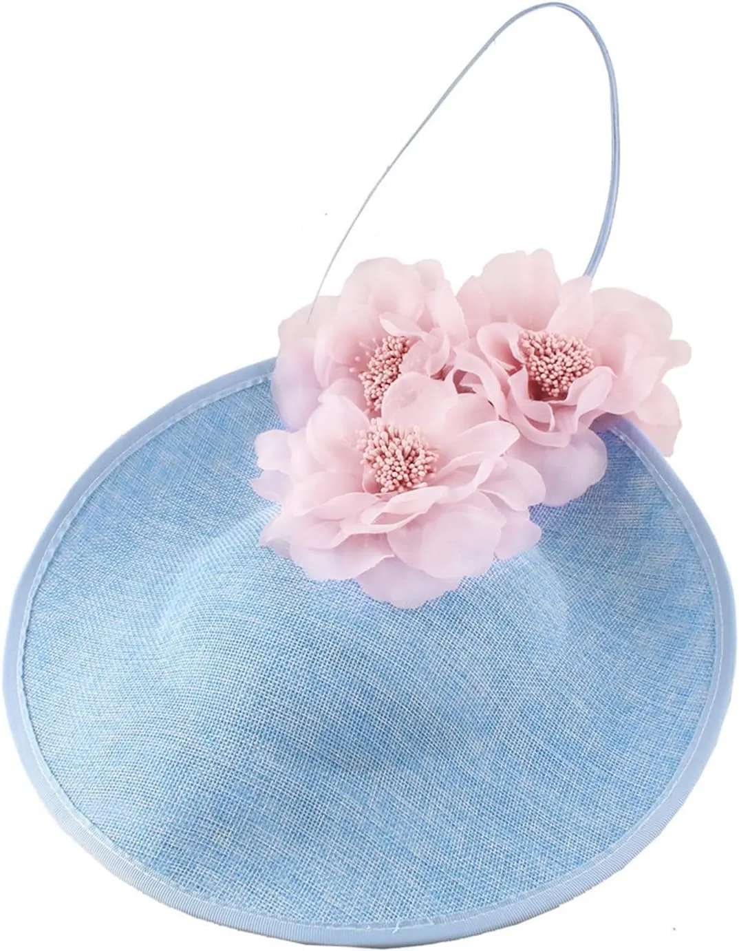 Fascinator Hats for Women Mesh Bow Rhinestone Feather Wedding Tea Party Derby Hat Clip Headband