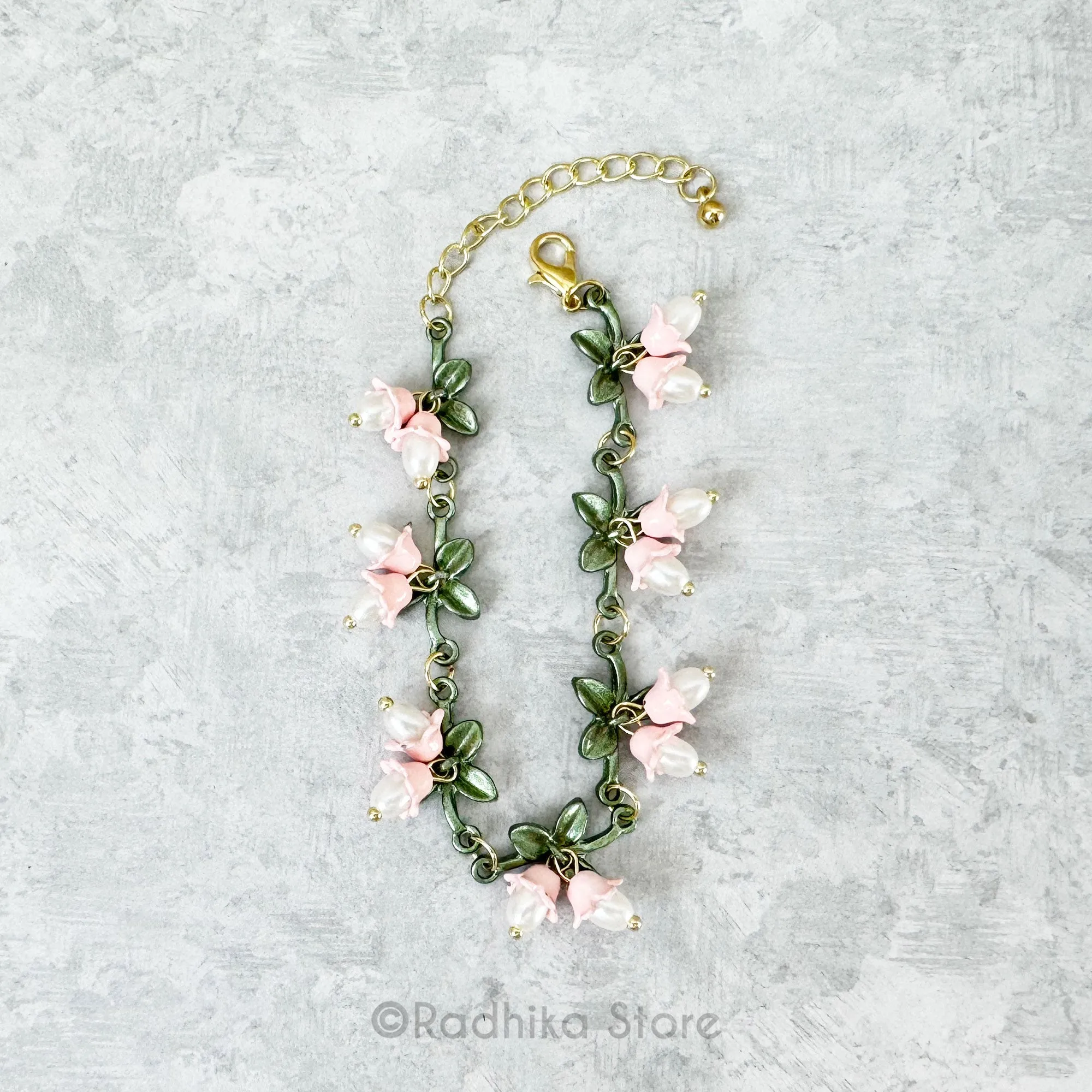 Flower Bells With Pearls- Deity Necklace