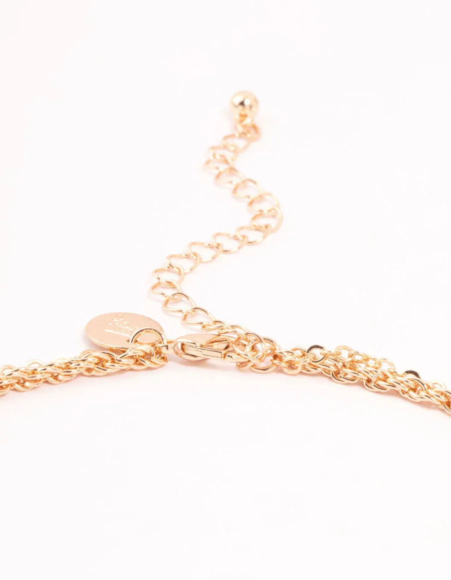 Gold Heart Locket Layered Necklace