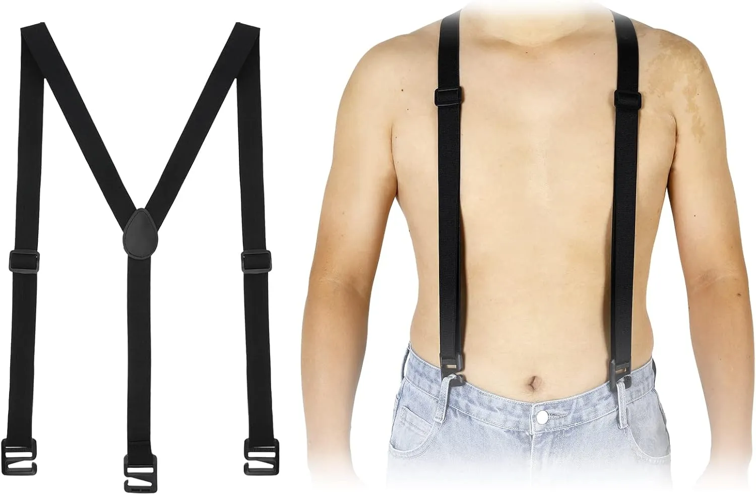 JenPen Hidden Suspenders for Men Invisible Adjustable Undergarment Under the Shirt Suspenders Men