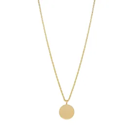 large disc charm twisted rope chain necklace