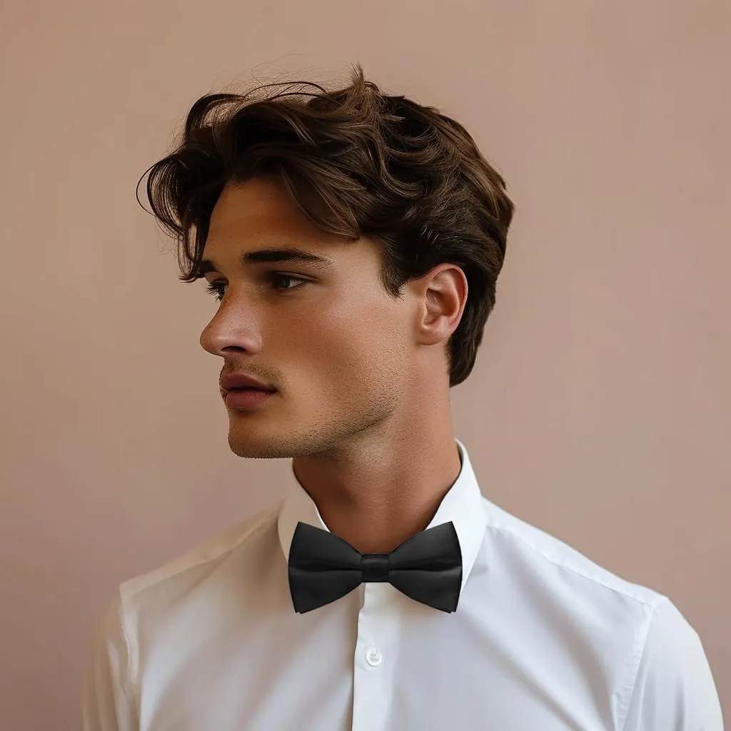 Mens Pre-tied Bow Tie for Wedding Party Adjustable Bowties
