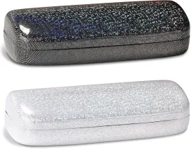 molshine Hard Shell Glitter Sunglasses Case, Classic Large Glasses Case for Women Men, Sunglass Eyeglasses