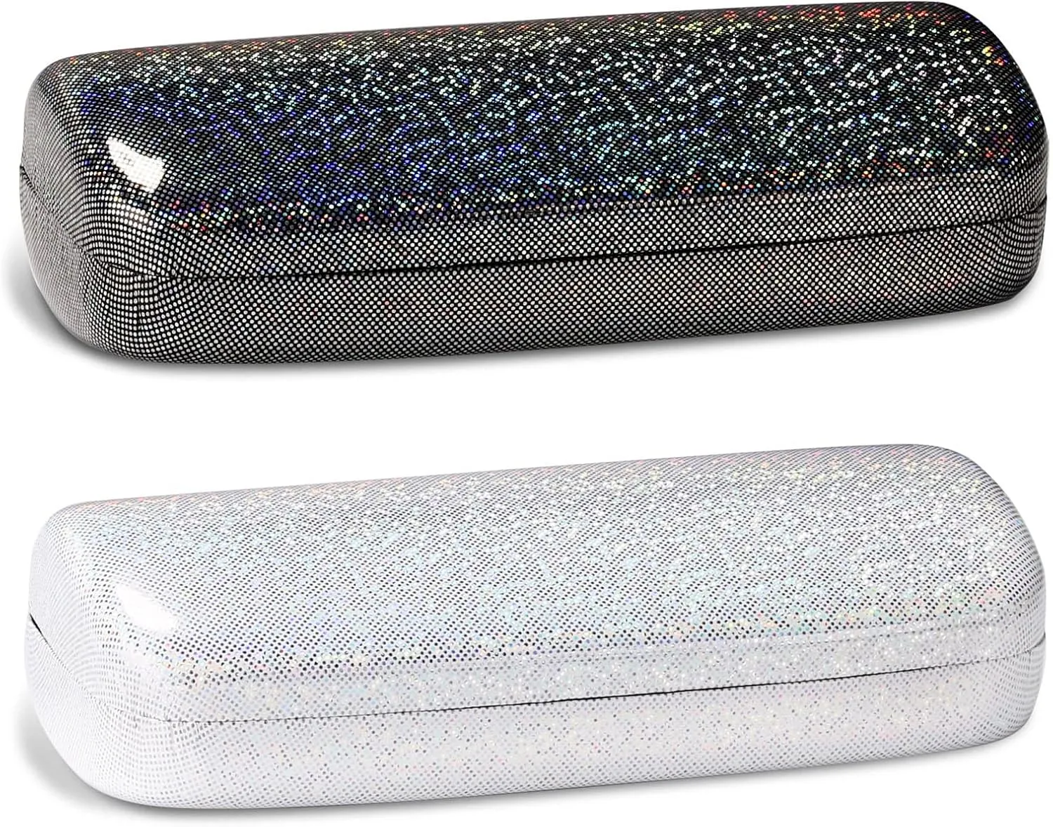 molshine Hard Shell Glitter Sunglasses Case, Classic Large Glasses Case for Women Men, Sunglass Eyeglasses