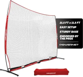 PowerNet Portable Sports Rebounder -Basketball, Volleyball, Soccer, Baseball, Softball and Lacrosse, Backyard & Garage Backstop, Indoor Outdoor Safety Net for Protection