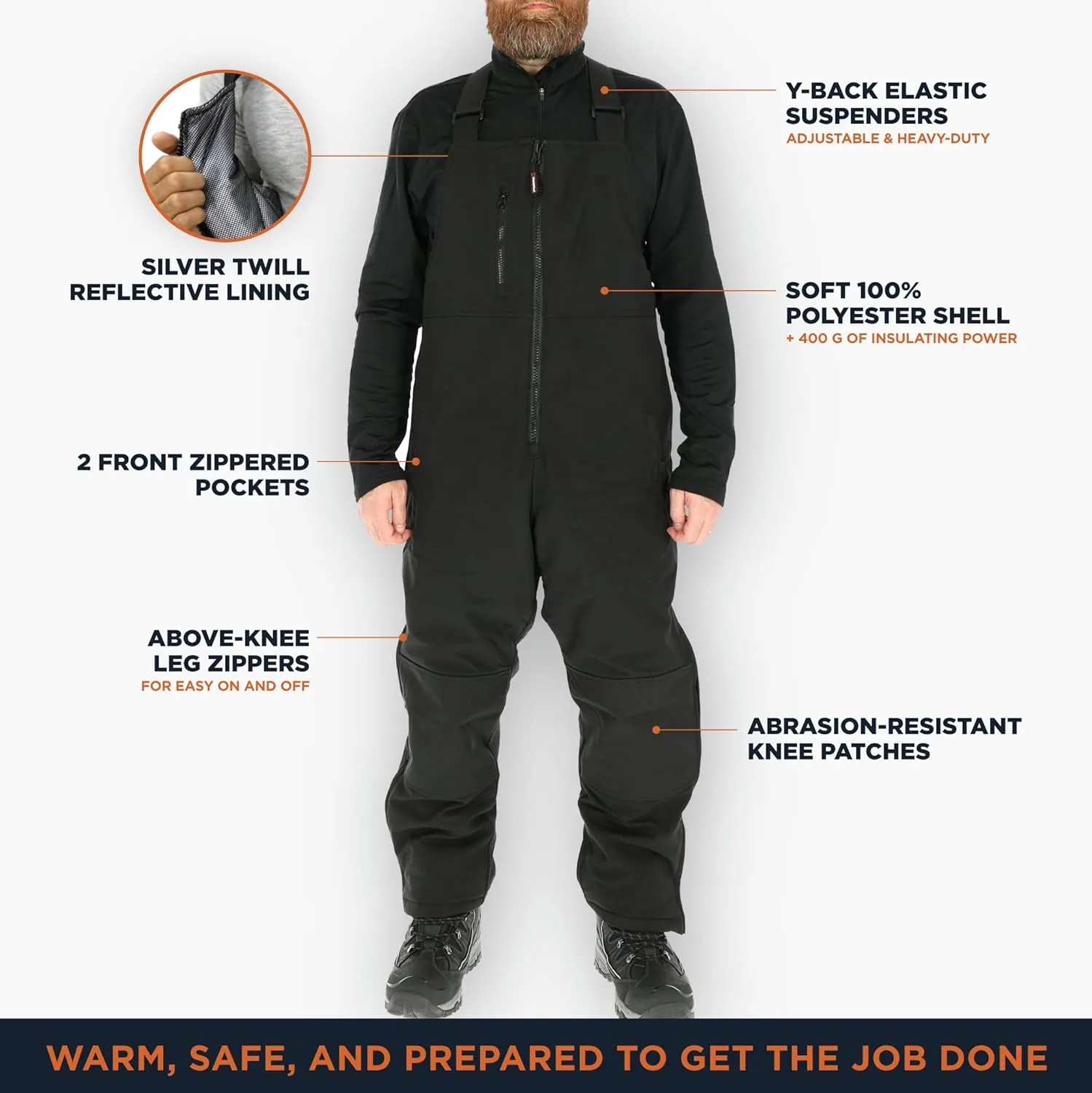 RefrigiWear Insulated Softshell High-Bib Overalls, -20??F Comfort Rating