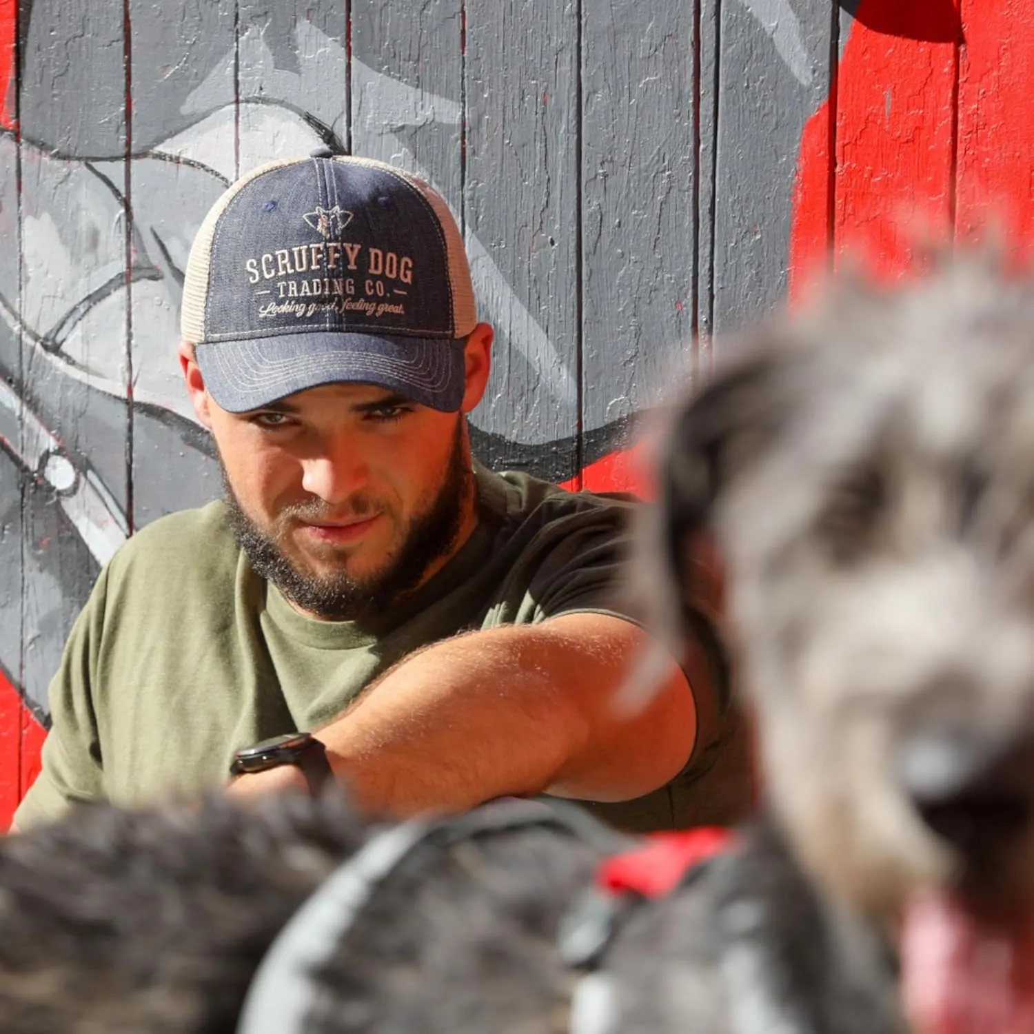SCRUFFY DOG Premium Adjustable Trucker Hats for Men and Women - Vintage Snapback Trucker Hat for Hikers and Bikers