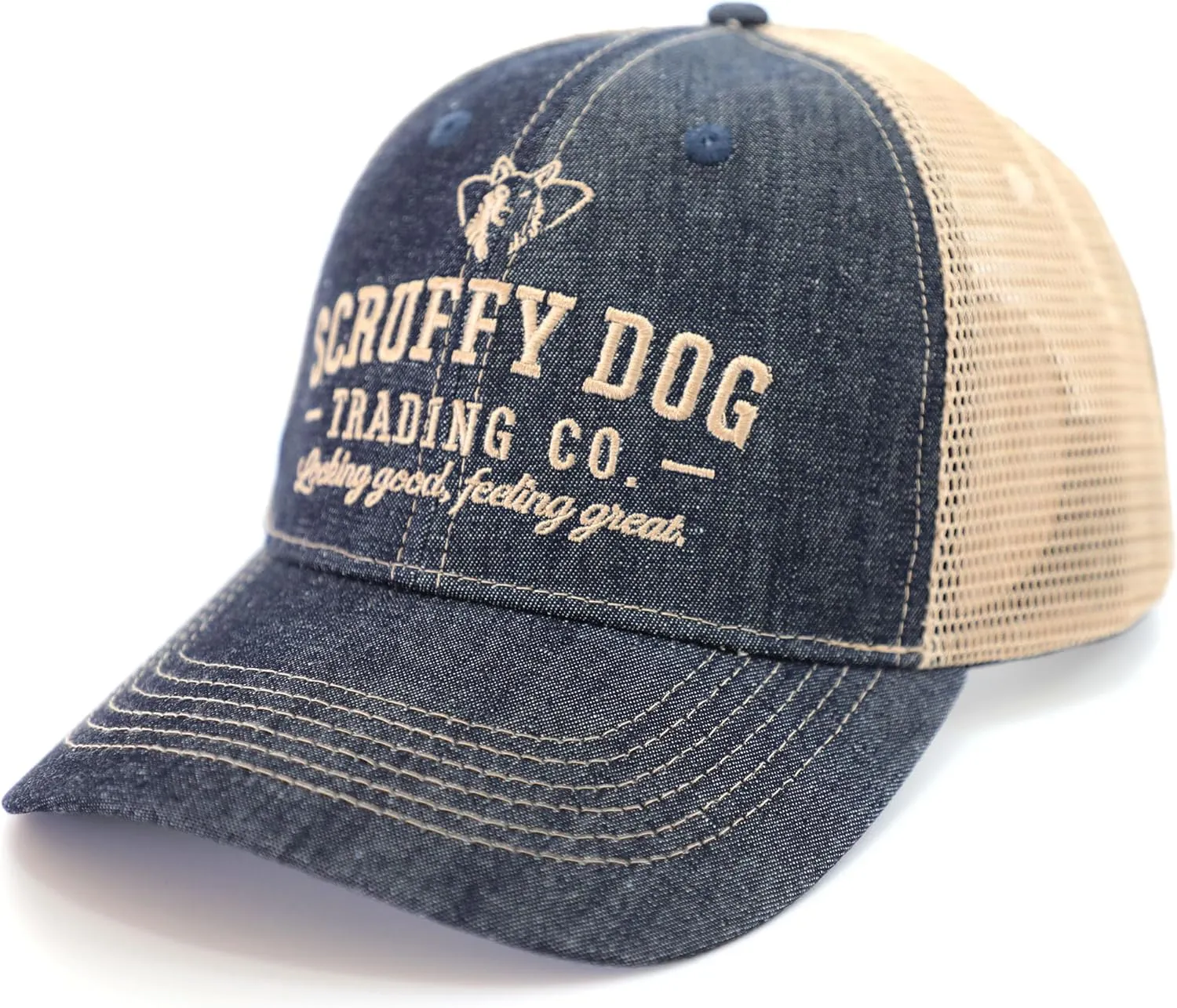 SCRUFFY DOG Premium Adjustable Trucker Hats for Men and Women - Vintage Snapback Trucker Hat for Hikers and Bikers
