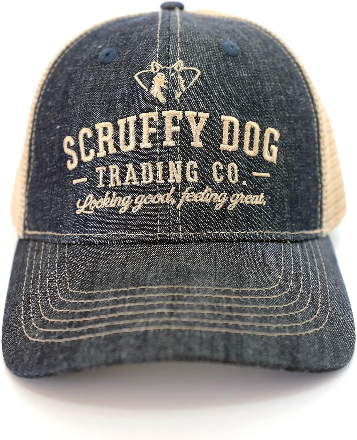 SCRUFFY DOG Premium Adjustable Trucker Hats for Men and Women - Vintage Snapback Trucker Hat for Hikers and Bikers