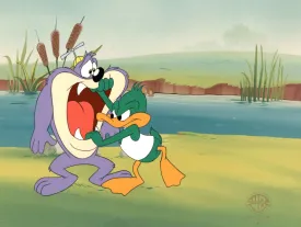 Tiny Toons Original Production Cel: Plucky Duck and Dizzy Devil