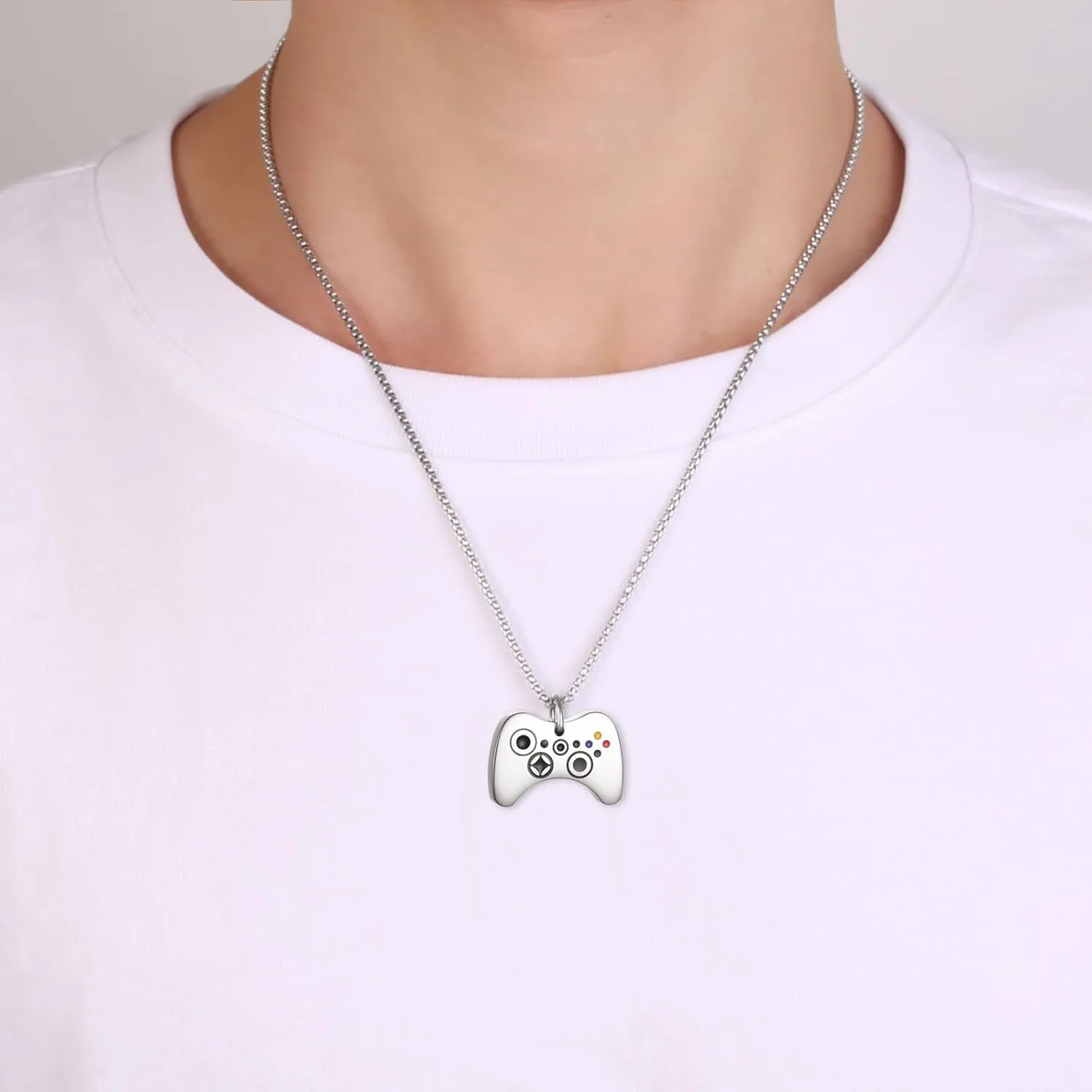 Video Game Controller Cremation Jewelry For Ashes Stainless Steel Urn Necklace Keepsake For Men Boys Silver Gold Black Color Memorial Pendant