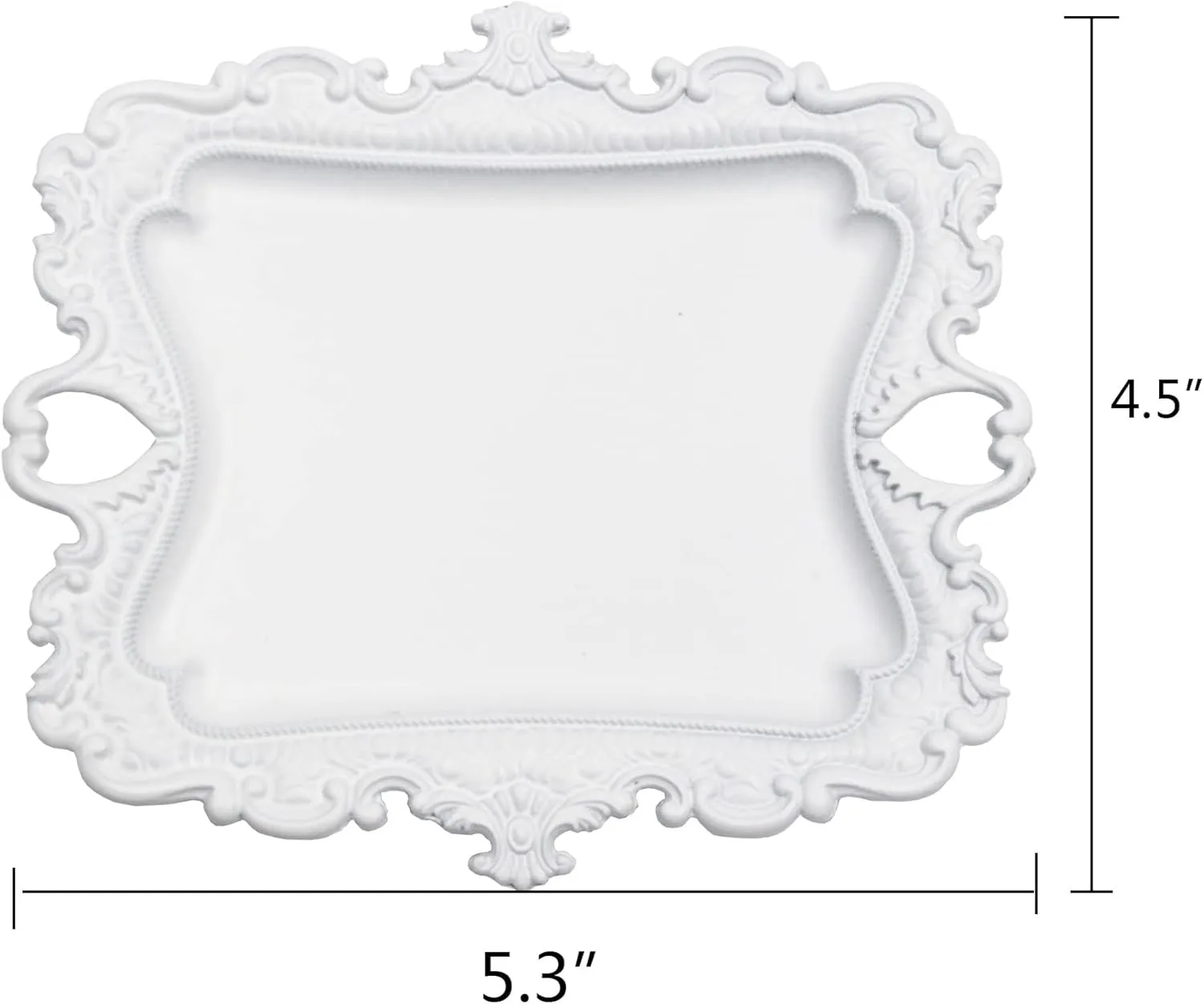 Vintage Small White Ring Dish, Birthday & Wedding Gifts for WomenWedding Ring Tray (White (1 Pack))